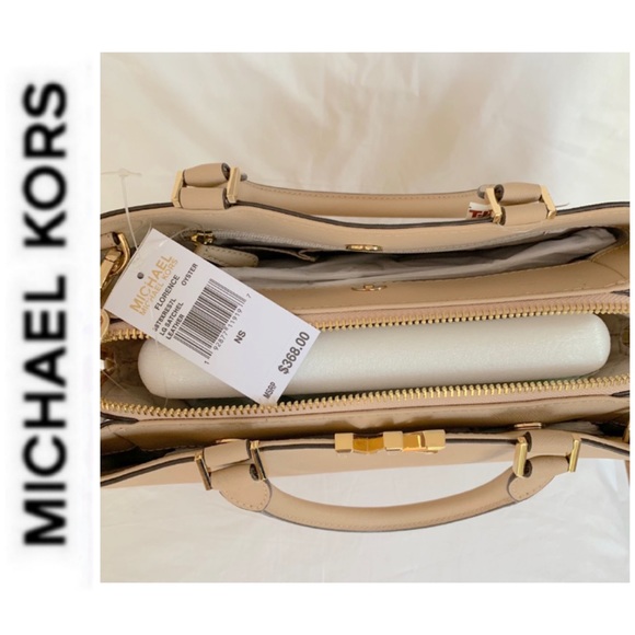 NWT authentic MK Florence leather satchel oyster - Picture 5 of 6